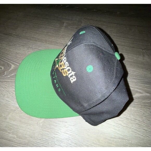 Vintage Minnesota North Stars Cap Hat Twins Enterprise NHL Black Snapback - Picture 3 of 9